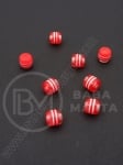 Cilindru cauciuc alb-roșu 8x8mm 1 pachet 50 buc 312103