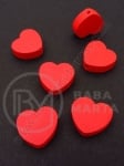 Figurină inimă din lemn 18x16x6mm red 1 pack 20 pcs 327140