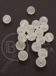 Margele 8mm alb mat, gaură 2mm 40g ~147 buc 311376