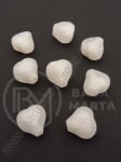 Inimă 12mm alb mat cu base albă 1 pachet 40g ~69 bucăți 311934