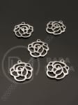 Pandantiv floare oțel 16x14mm 5 buc 309481