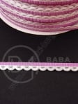 Panglică de satin 6mm, mov cu alb, 1 pachet, 10 metri, 451382