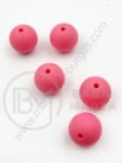 Bilă de mărgele din silicon 15mm gaură 2mm 1 paquet 5 buc 317070