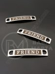 Element de inscripționare oțel FRIEND 39x7.5x1mm gaură 4x4mm 1 buc 305620