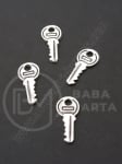 Pandantiv metalic 19x9mm culoare argintie gaură 2mm 1 pachet 20 buc 306396