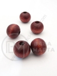 Bilă de lemn maro ~16mm gaură 5mm 1 paquet 40g ~24buc 321302