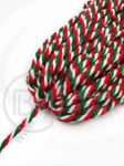 Cablu PAN răsucit alb verde roșu ~4mm 30 metri 402106