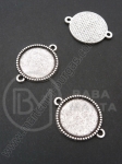 Element de conectare 27x21x2mm base de montare argintie 18mm 1 pachet 10 pcs 306197