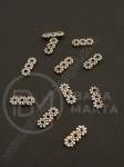 Separator metalic 10.5x4.5mm argintiu 50 bucăți 308608