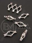 Distant pentru mărgele metalice 20x8.5x4mm argintiu 10 buc 308830