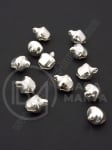 Clopoței metallici 8x6mm argintii, gaură 1mm, 1 pachet, 50 buc. 301913