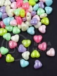 Inimă 8x9x4.5mm mix AB arc gaură 1.2mm 1 pachet 40g ~211 buc 312914