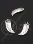 Pandantiv metalic 29x10mm culoare argintie 1 pachet 5 buc 306095
