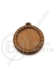 Pandantiv din lemn pentru bijuterii lăcuit 38x35x5mm bază de montare 25mm 1 pachet 3 buc 182116
