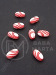 Cilindru 7,5x13mm roșu cu gaură albă 1,8mm 1 pachet 40g ~100 buc 312354
