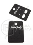 Cutii de carton pentru cercei 45x32x0.3mm gaura neagră 6mm 1 paquet 50 pcs 111237