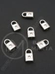 Lacăt pendantiv SSV 15x9.5mm culoare argintie 1 pachet 50 buc 318454