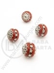 Mărgele Indonezia ~15x~14mm lucrate manual gaură 2mm 1buc 308561