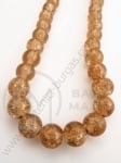 Bilă de vitola 8mm maro craquelat 80cm ~105 buc 1 buc 343190