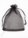 Saculet pentru bijuterii 9x12cm organza negru 1 pachet 10 buc 461271