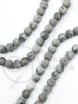 Jasp Naniz MATIFICAT bilă naturală 6mm ~60 buc 37cm 1 buc 353240
