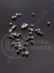 Mărgele din steel 2mm argintiu gaură 0.5mm 1 paquet 50 buc 305722