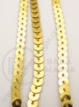 Panglică cu paiete 6mm aurie 1 metru 411035