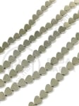 Inimă de hematit 6x6x2mm gaură 1mm ~72 buc ~40cm 1 buc 353186