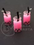 Pandantiv borcan de sticla 18x10mm cu smoothie de fructe 1 pachet 2 bucati 335485