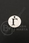 Pandantiv litera G oțel 13x1mm gaură 1.5mm 1 buc 305570