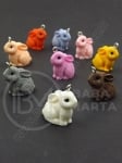 Pandantiv 18x22x11mm rășină iepure mix gaură 2.5mm 1 pachet 4 buc 335853