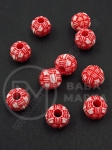 Mărgele 11.5mm albe cu gaură roumă 3mm 40g ~56buc 312897