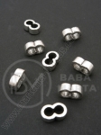 Distant pentru mărgele metalice 11x4x7mm argintiu 1 pachet 10 buc 306268