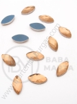 Farfurie de sticlă 6x12mm aurie pentru buze sexy 1 pachet 20 buc 151423