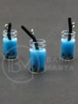 Pendant sticla borcan 18x10mm cu smoothie de fructe 1 pachet 2 bucati 335512