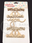 Elemente decorative din lemn 1 pachet 182033