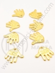 Pandantiv metalic 13mm gaură aurie 1mm 20 buc 308399