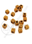 Mărgele 6.5x6.5mm imitație lemnă 3mm 1 pachet 40g ~165 buc 311366