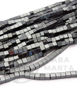 Cub de hematite 3mm, gaură nonmagnetică 1mm ~130 buc ~40cm1 greutate 352860