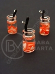 Pandantiv borcan de sticla 18x10mm cu cocktail de fructe 1 pachet 2 bucati 335478