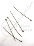 Element de conectare 30x0.5mm cu bilă 1.5mm culoare bronz antic 1 pachet 50 buc 302047