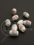 Mărgele de porțelan 10x8mm gaură pictătă 2.5mm 1 buc 335073