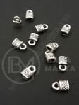 Vârf metalic 10x6.5x4mm culoare argintie gaură 3x2mm 1 pachet 10 buc 308083