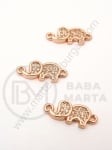 Element elefant 16x7mm cu zirconii forjat 1 bucata 305101