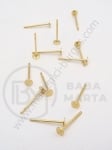 Închizatore cercei 12x3x0.8mm OȚEL (304) placat cu aur 1 pachet 4 buc 305678