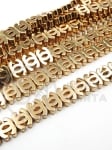Hematit 8x6x3mm nemagnetic cupru auriu gaură 1mm ~60 buc ~40cm 1 buc 352970
