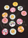 Nasture din lemn 15x4mm gaură mixtă 2mm 1 paket 20 pcs 327149