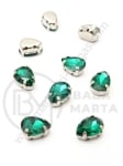 Granule de piatră de sticlă (cristal) 8x10mm în cutie metalică 1 pachet 4 bucăți 151639