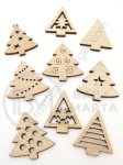 Figurine de Crăciun mix 25~27x20~27x2~2.5mm din lemn 1 pack 10 pcs 182193