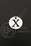 Pandantiv litera X oțel 13x1mm gaură 1.5mm 1 buc 305587